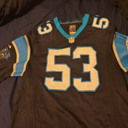 Men's Carolina Panthers Brian Burns Jersey Size Medium 