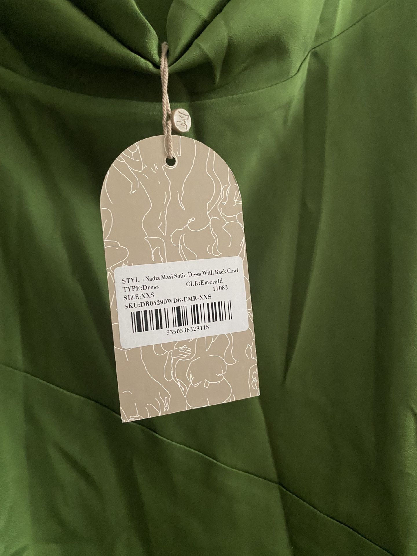 green emerald velvet dress MESHKI | Nadia Maxi - Lemon