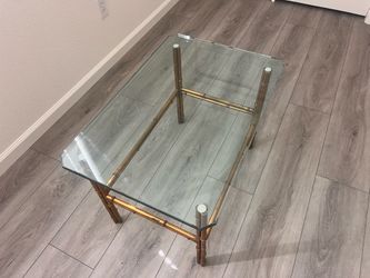 Glass side table