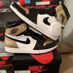 Nike Jordan 1 Retro Sz 9.5 High NRG Patent Gold Toe