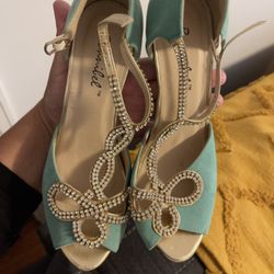 Tiffany Blue Heels Size 7