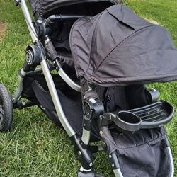 Baby Jogger City Select Double Stroller with Alot Of Accessories 