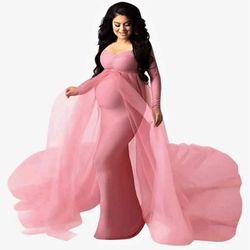 Pink Babyshower Maternity Dress