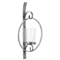 Silver Metal Candle Holder Sconces