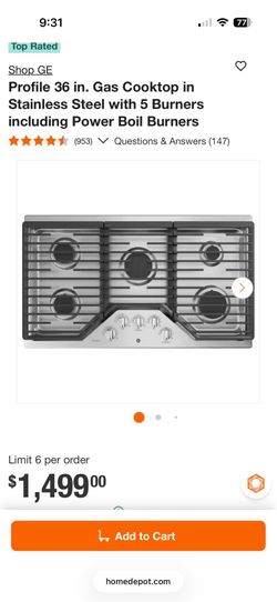 GE Gas Cooktop  30 inch