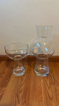 Heavy big clear vases
