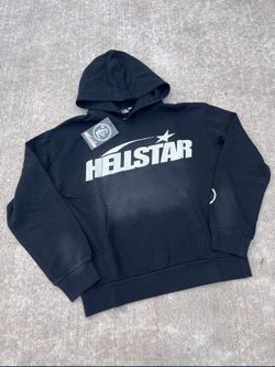 Black Hellstar Flame Face Hoodie