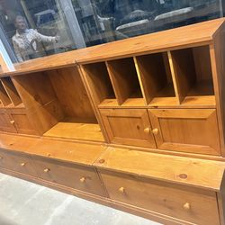 Pottery Barn modular storage - solid wood