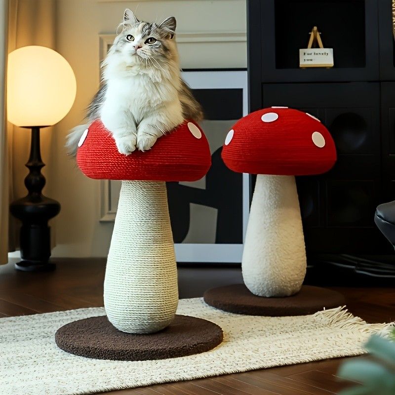 Extra Large Vertical Sisal Mushroom Shaped Cat Scratcher