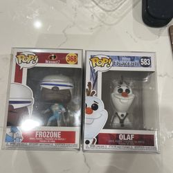 Pop Action Figures Olaf And Frozone