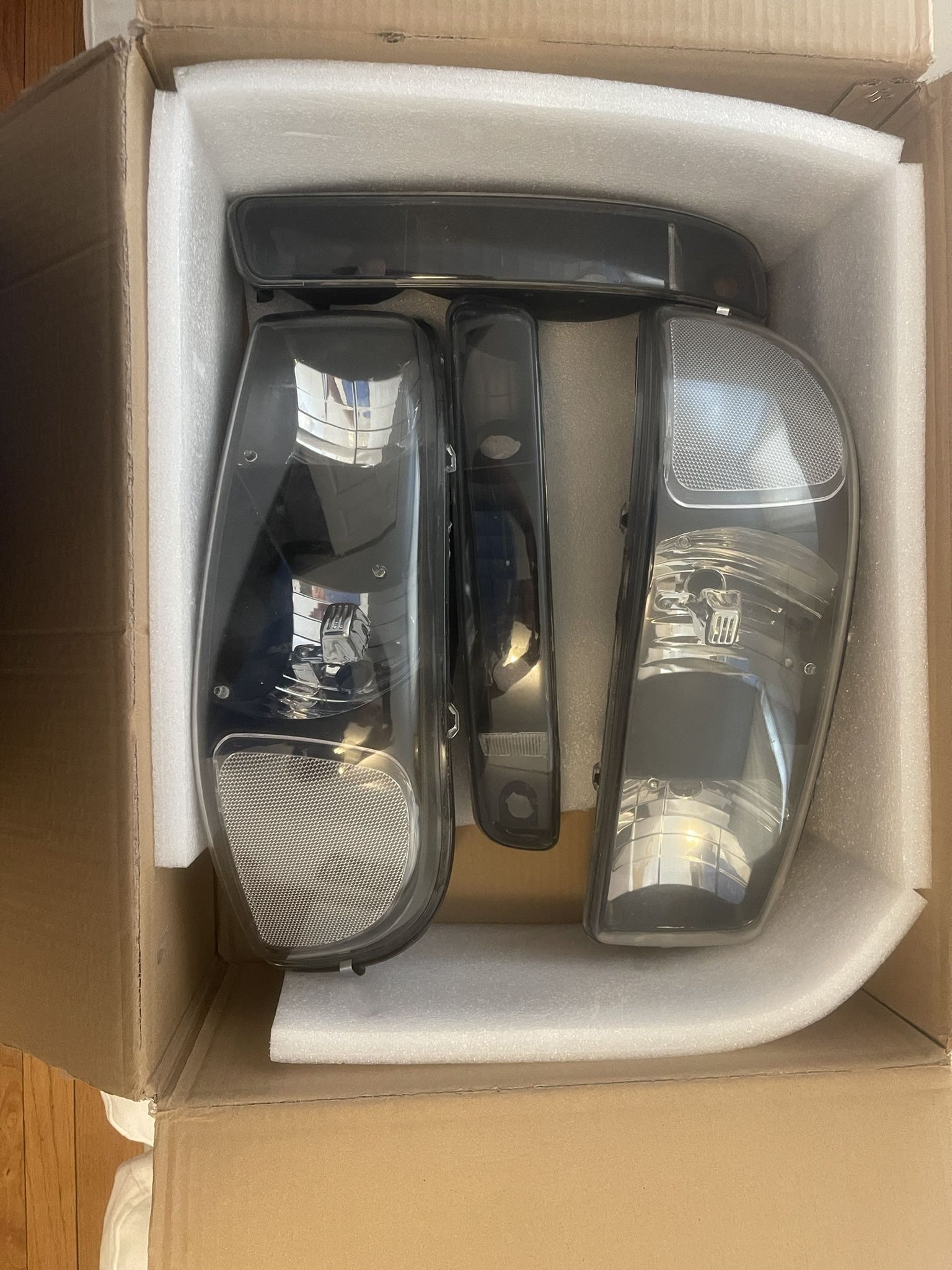 Chevy Headlights Assembly With Black Out Covers