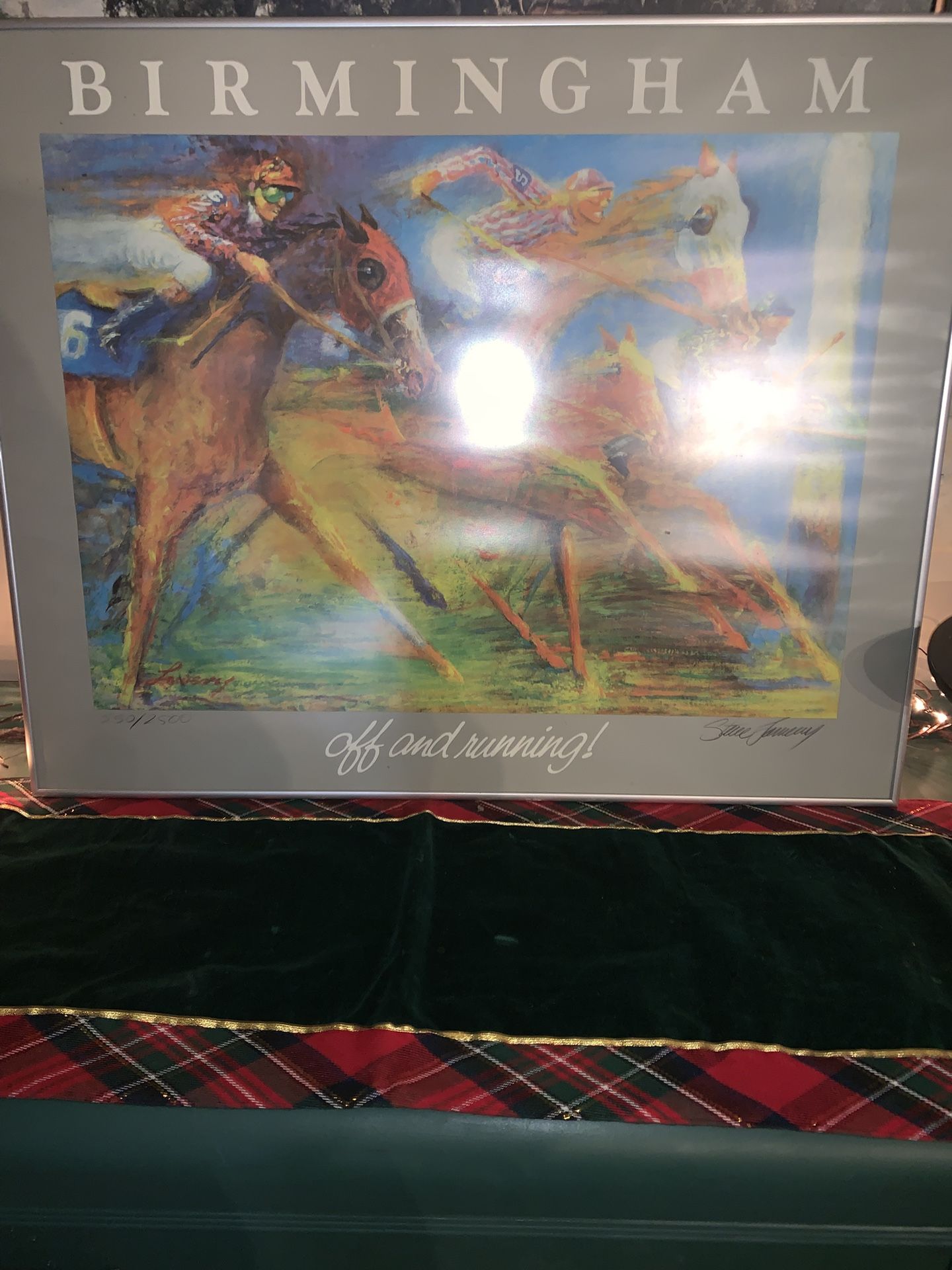 Birmingham Race Course “0ff And Running” Framed Print By Steve Lower