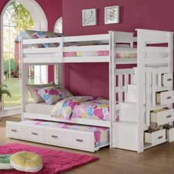 🌠AllentownWhite Finish Twin/Twin Bunk Bed & Trundle
ACME$20 Down Payment and delivery available 