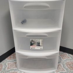 Sterilite 3 Drawer Wide Cart With Clear Drawers 