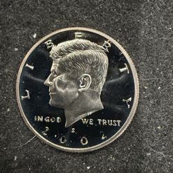 2002 S Gem Proof Kennedy Half Dollar With A Beautiful Ultra Cameo 6