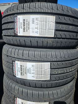245-45-18 !!! ARISUN AGGRESSOR A/S !!! $340 LAS 4 LLANTAS MONTADAS Y BALANCEO INCLUIDO 👌