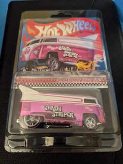 Hot Wheels RLC Volkswagen Drag Bus Candy Striper Pink Variant