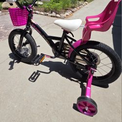KEANO Zinnia Girls Bike with Doll Seat - Like New