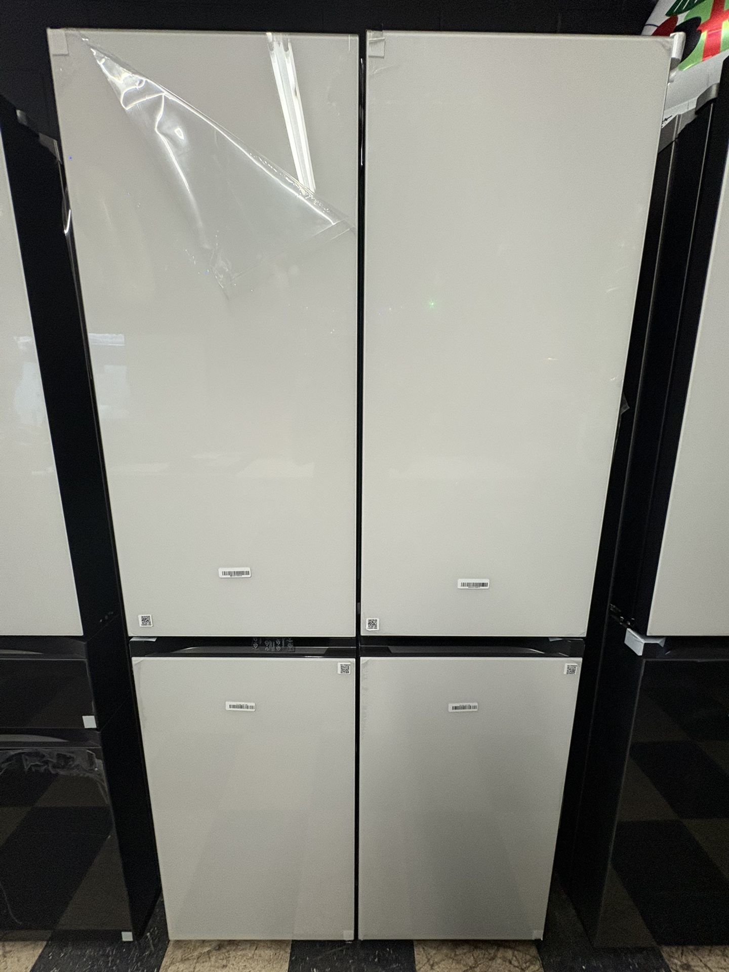 Samsung Bespoke Flex Refrigerator In White Glass