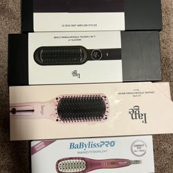 Hair Stuff- Ceramic Straightening Brush, Straightening Comb, Airflow Styler, Thermal Paddle Brush 
