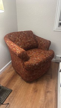 Brown red couch