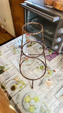 Princess house copper vintage bowl stand