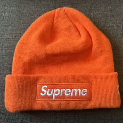 Supreme x New Era Box Logo Beanie “Dark Orange”