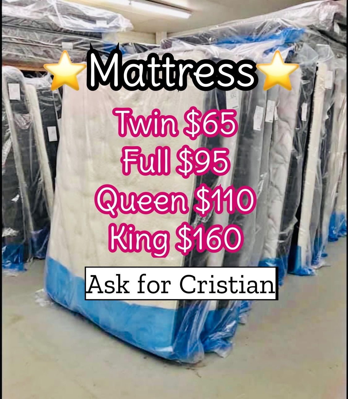 New Mattresses Twin mattress Full mattress Queen mattress King mattress Colchones nuevos Beds