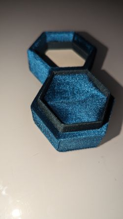 Blue Velvet Ring Box