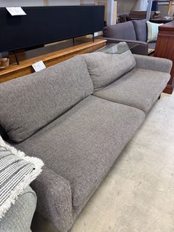 Modern Gray Fabric 3-Seat Sofa