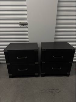 Bernards Fairborne Nightstands Set of 2 - Dark Graphite - Must Sell
