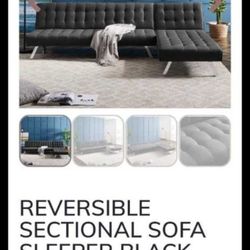 Extra Long Black Couch Black Sofa Futon Sleeper Sofa Couch Sleeper Sofa Extra Bedding Daybed Day Bed With Chase Lounge Brand New Into Boxes Futon