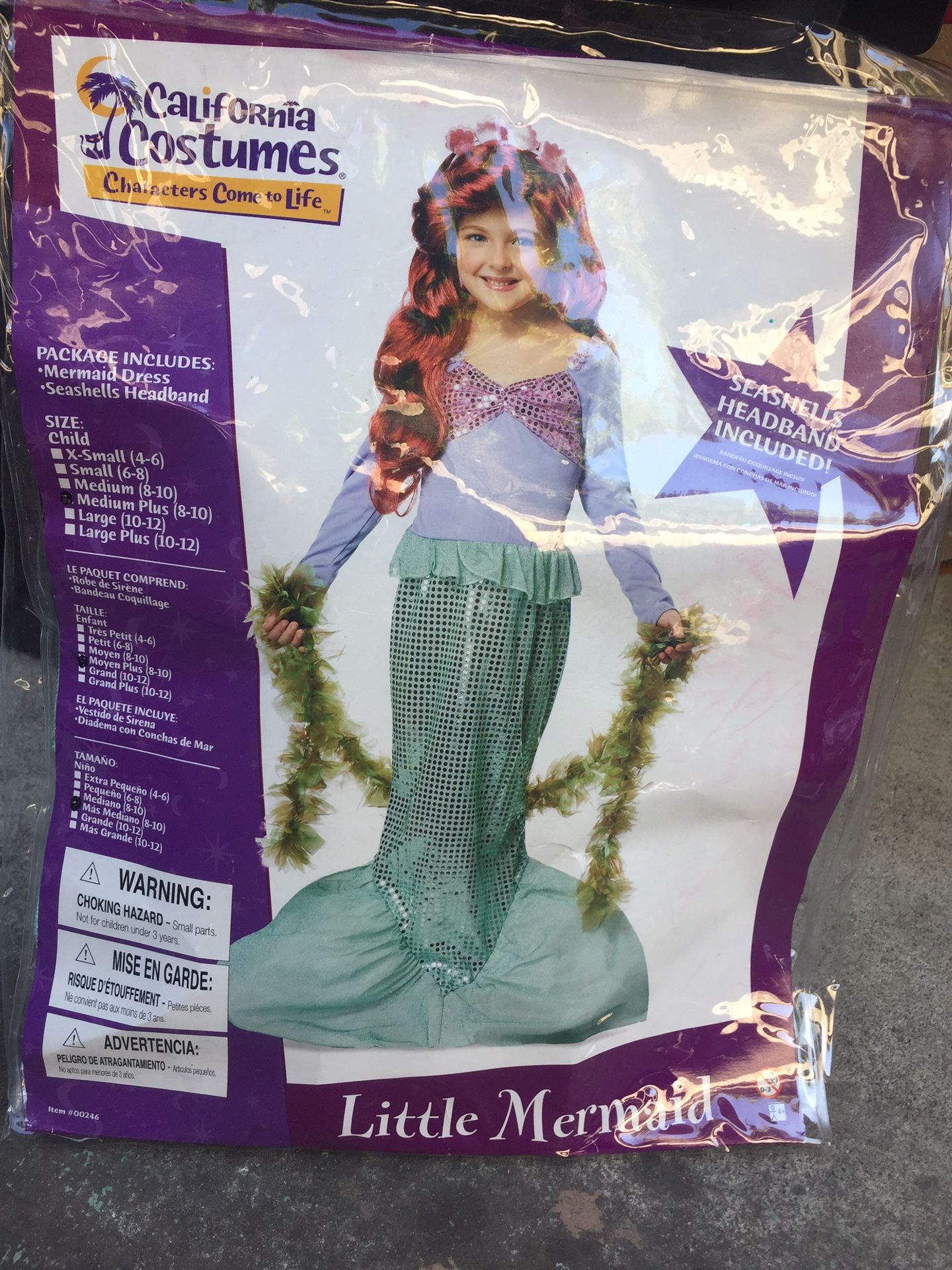 Used mermaid costume size M 8-10 $5