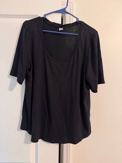 Old Navy Black Short Sleeve Scoop Neck Top