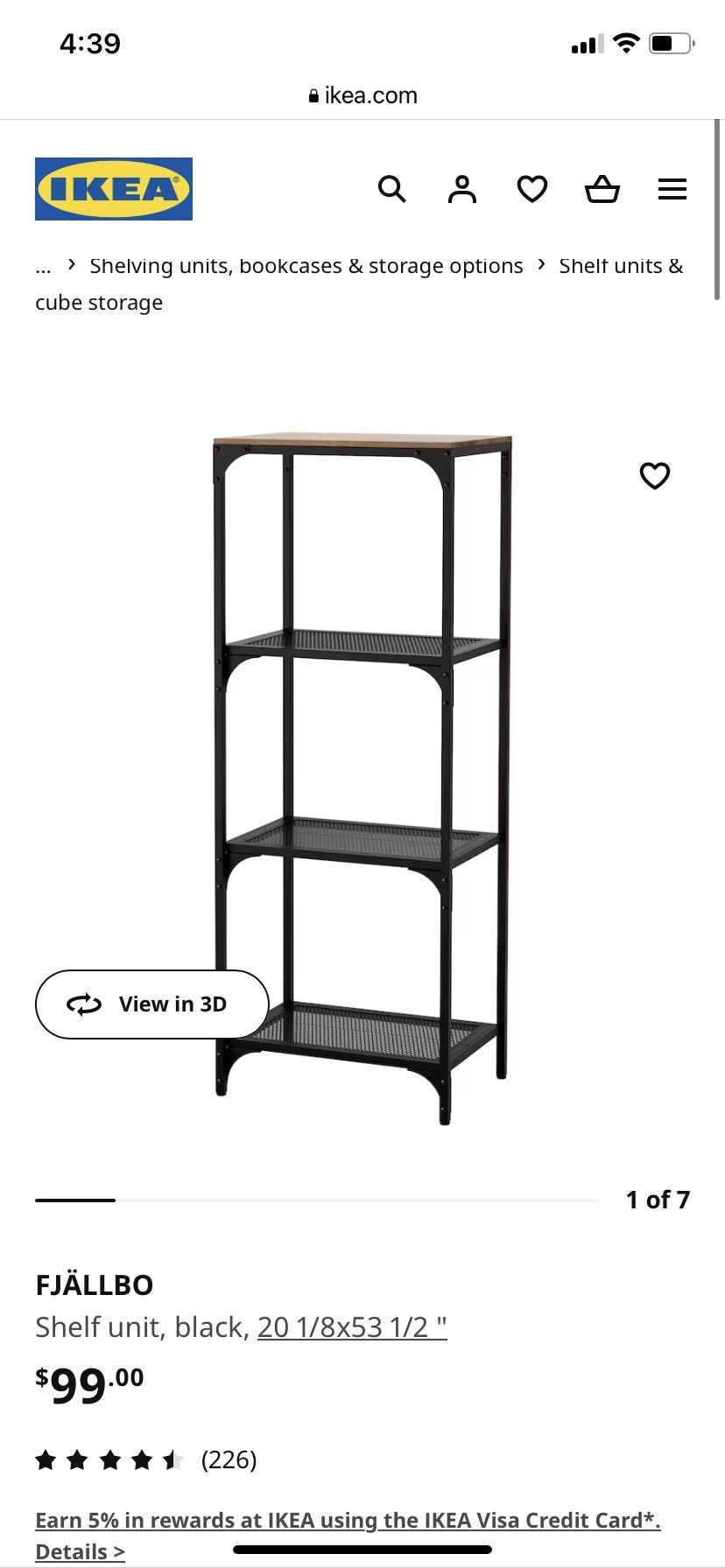 Barely Used IKEA bookshelf Mid Century Modern Style Book Shelf