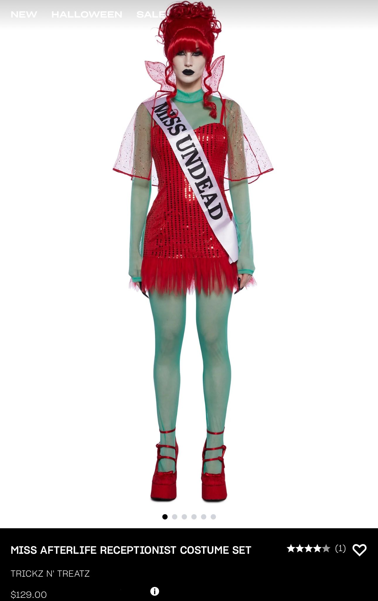 Brand New Miss Argentina Beetlejuice Costume Size Med