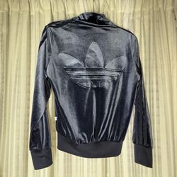 Adidas Velour Zip Up Size Small 