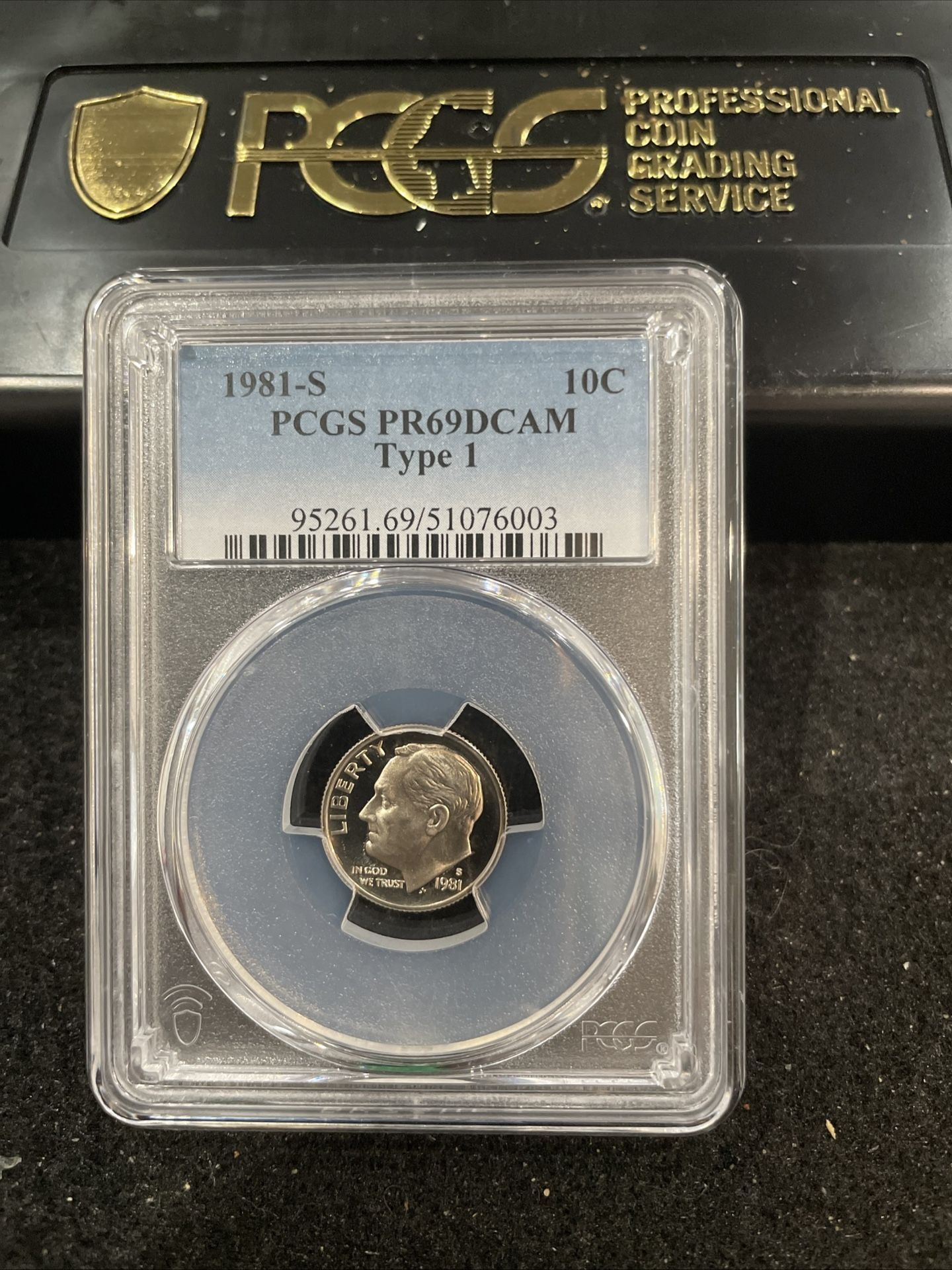 1981 S Gem Proof Roosevelt Dime Graded At PR69 With A Deep Cameo 1-18