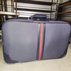 Vintage Peter’s Bag Corp NY Canvas & Vinyl Travel Suitcase – 17x10