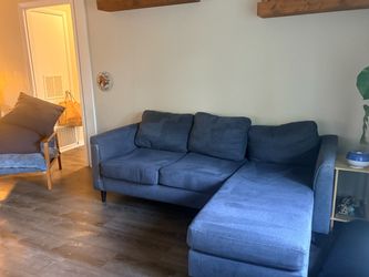 Dark blue sofa