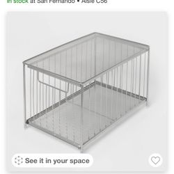 Grey Metal Organizer 