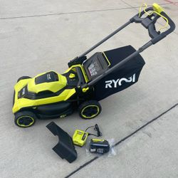 Ryobi 40v brushless 21” push lawn mower with 8ah battery & charger kit