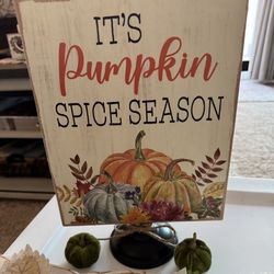Fall Table Runner and Wood Sign