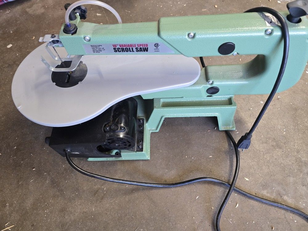 16-Inch Variable Speed Scroll Saw with Extra-Large Adjustable Tilting Table – Ideal for Woodworking Projects and Precision Cuts,ETL CERTIFIED