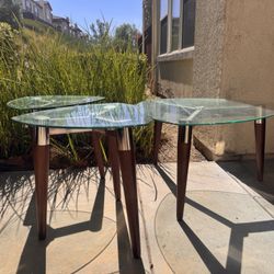 Glass Coffee And End Tables 