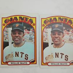 1972 TOPPS Baseball Card: Willie Mays 