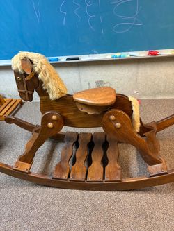 Rocking horse, professional makeup mirror, juicer