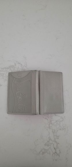 Christian Louboutin gray Kios bifold card holder
