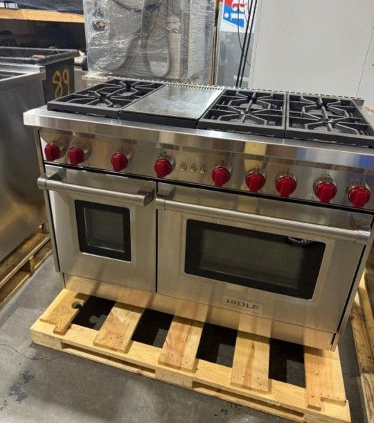 Wolf 48" Stainless Steel Full Gas Stove