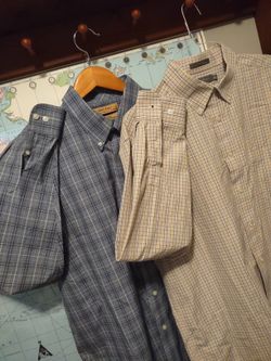 Men's 100%cotton Dress Shirts..XL  @$5- OR 2/7.00